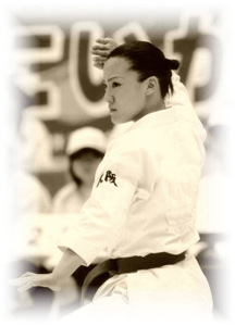 Karateka in action