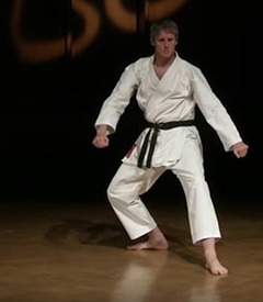Simon Keegan performing kata
